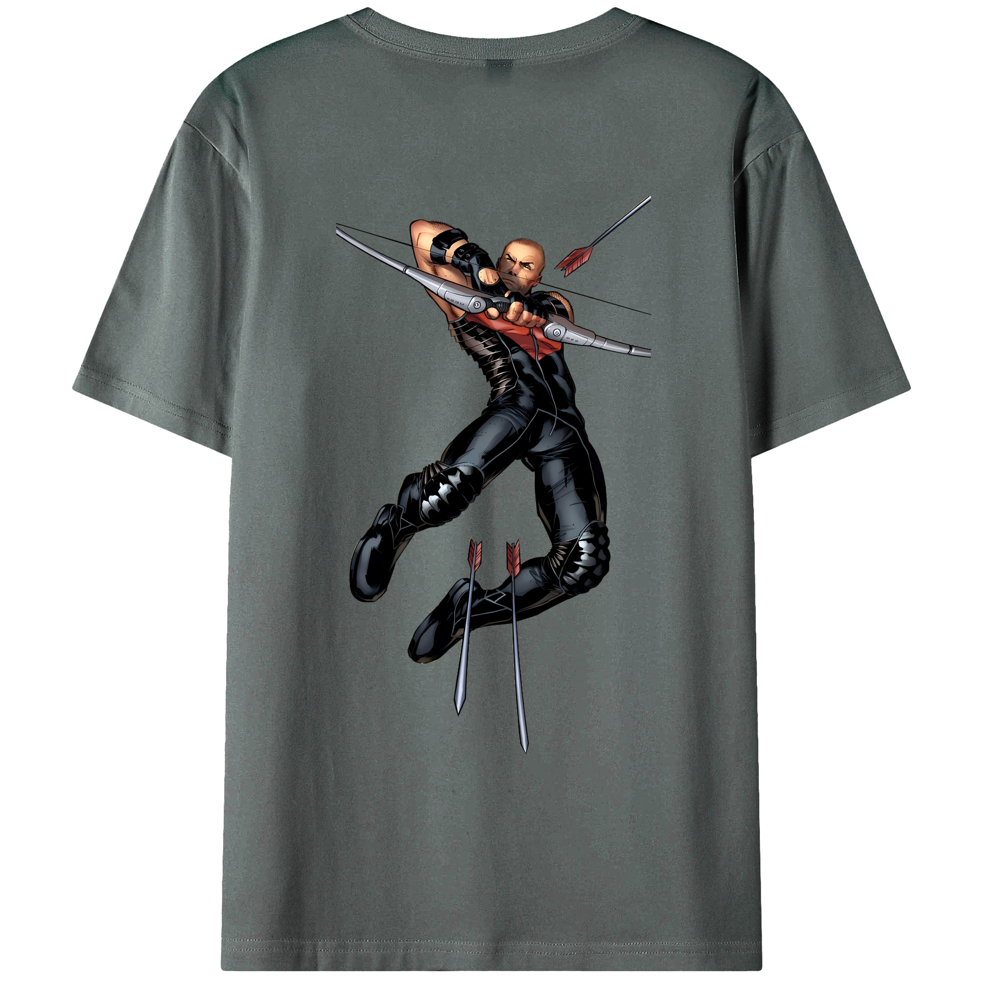 （画像用） アベンジャーズ The Avengers 綿100％ メンズ半袖Tシャツ（バックプリント） 通気性